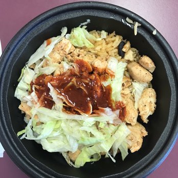 Cali Burrito - Lawton - Burrito bowl with chicken, Mexican rice, black beans, lettuce, and hot salsa - Mexican Near Me - Lawton, Oklahoma