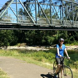 Trolley Trail - The path down by Gladstone. Lots of places to hop in the water and a few benches & picnic tables
