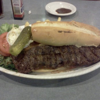 Gemini Diner - Romanian Skirt Steak On A Toasted Bun, Lettuce & Tomatoes, Cole Slaw, And French Fries... - Diners Near Me - New York, New York Gemini Diner - Romanian Skirt Steak On A Toasted Bun, Lettuce & Tomatoes, Cole Slaw, And French Fries... - Diners Near Me - New York, New York