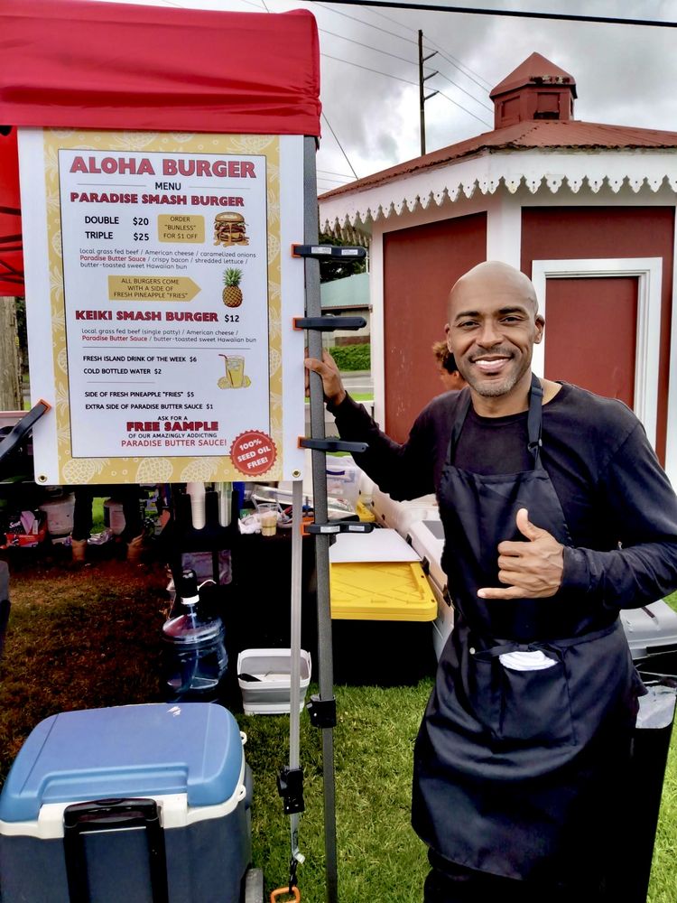 Aloha Burger and BBQ Logo