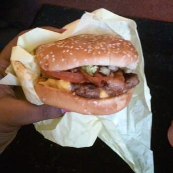 Adu Burger - Turkey cheese burger with bacon with everything on it the Hot relish is the best. - Hot Dogs Near Me - Los Angeles, California Adu Burger - Turkey cheese burger with bacon with everything on it the Hot relish is the best. - Hot Dogs Near Me - Los Angeles, California
