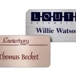 Custom Name Badges, full color logo available.