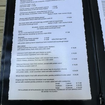 Salzkammer - Part of the menu - Austrian Near Me - Frankfurt, HE