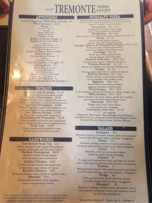 Menu photo 6 TreMonte Pizzeria Restaurant & Bar Lowell, MA Menu photo 6 TreMonte Pizzeria Restaurant & Bar Lowell, MA
