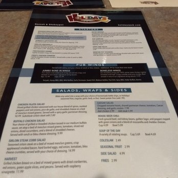 Holidays Pub & Grill - Menu - American Near Me - Neenah, Wisconsin Holidays Pub & Grill - Menu - American Near Me - Neenah, Wisconsin