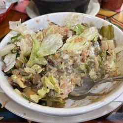 El Caporal Mexican Restaurant & Bar - Burrito Bowl.... Mixed it up all ready