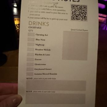 Jewell on Capitol - Order sheet - Cocktail Bars Near Me - Omaha, Nebraska