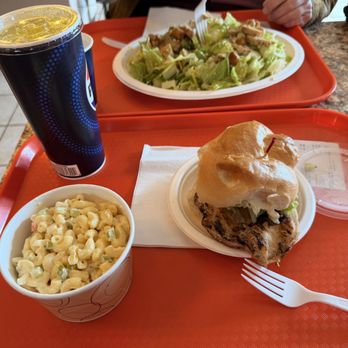 Charcoal Corral - Mac salad and grilled chicken sandwich - Pizza Near Me - Perry, New York