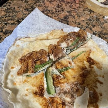 ABC Chicken - Two tiny children strips and the tortilla wrap, $10, not worth it - Fast Food Near Me - Fremont, California