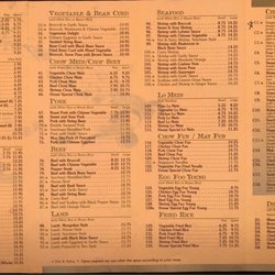 Szechuan Mandarin Chinese Restaurant - Menu