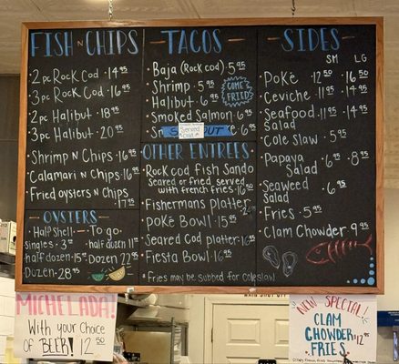 Menu photo 2 El Pizmo Fish Pismo Beach, CA