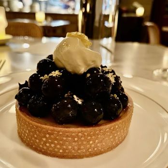 Chez Noir - Lemon tart with blueberries - Seafood Near Me - Carmel, California Chez Noir - Lemon tart with blueberries - Seafood Near Me - Carmel, California
