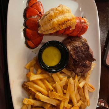 LongHorn Steakhouse - Flo's petit filet with lobster tail and fries. - Steakhouses Near Me - Germantown, Maryland LongHorn Steakhouse - Flo's petit filet with lobster tail and fries. - Steakhouses Near Me - Germantown, Maryland