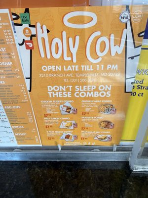 Menu photo 2 Holy Cow Temple Hills, MD