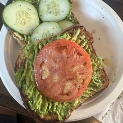 The Bread Basket Bakery - Avocado Toast - the toast was very good, large portion!
