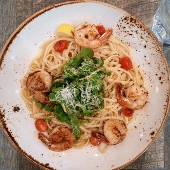 The Aussie Grind - prawn linguine was tasty though oily - Cafes Near Me - Frisco, Texas The Aussie Grind - prawn linguine was tasty though oily - Cafes Near Me - Frisco, Texas
