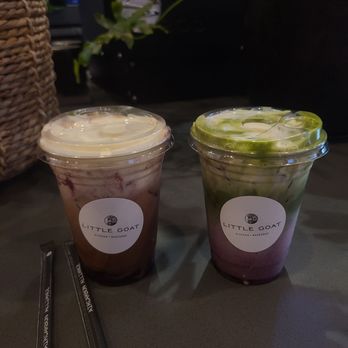 Little Goat Kitchen & Bakeshop - black cherry mocha and black cherry matcha Seasonal drinks - Bakeries Near Me - Temecula, California Little Goat Kitchen & Bakeshop - black cherry mocha and black cherry matcha Seasonal drinks - Bakeries Near Me - Temecula, California