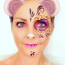 OC Face Paint - Dia de Los Muertos, Calavera, day of the dead design.