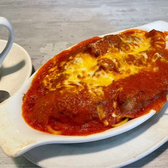 Silver Tower Cafe Restaurant - Mini baked pork chop with spaghetti $16.25 incl drink - Hong Kong Style Cafe Near Me - Richmond, British Columbia