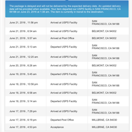 "What can you do to help me get this package?" "There's nothing we can do." "Maybe it will come this week or next."