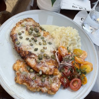 CdM Restaurant - Chicken piccata. So yummy. Definitely enough to share- could not finish this myself. - New American Near Me - Corona Del Mar, California CdM Restaurant - Chicken piccata. So yummy. Definitely enough to share- could not finish this myself. - New American Near Me - Corona Del Mar, California