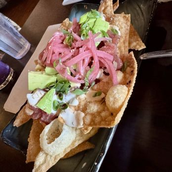 The Terrace - Poke nachos - Asian Fusion Near Me - Hanalei, Hawaii