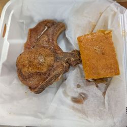 Southern Spoon - Pork chop and cornbread