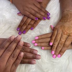 Elegant Nails Salon - Gel manicures for the little & a gel buildup with color #4 on a shorter round nail