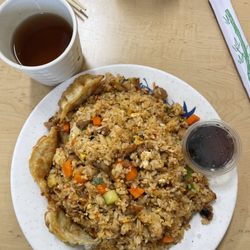 niko teriyaki - Spicy chicken fried rice with 3 Gyoza .. great flavor