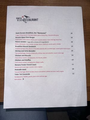 Menu photo 3 Raven & Lily Restaurant Somerville, TN