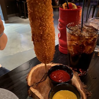 The Beast - Korean corn dog - all beef - New American Near Me - Las Vegas, Nevada The Beast - Korean corn dog - all beef - New American Near Me - Las Vegas, Nevada