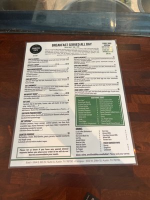 Menu photo 7 Counter Cafe West Campus Austin, TX Menu photo 7 Counter Cafe West Campus Austin, TX