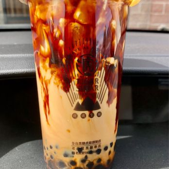 Tiger Sugar - Black Sugar Boba + Pearl Coffee Late With Cream Mousse - Bubble Tea Near Me - Aurora, Colorado