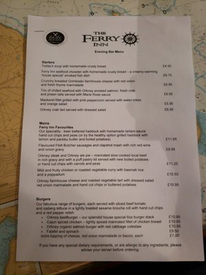 Menu photo 2 Ferry Inn Stromness, ORK Menu photo 2 Ferry Inn Stromness, ORK