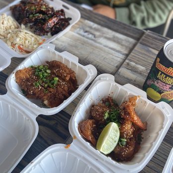 Ai Pono Cafe - Katy's Chicken "Muay" Thai Garlic Shrimp - Asian Fusion Near Me - Costa Mesa, California