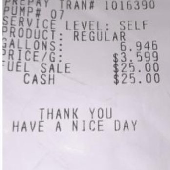 Mobil - At least the receipt has common courtesy - Gas Stations Near Me - PATCHOGUE, New York