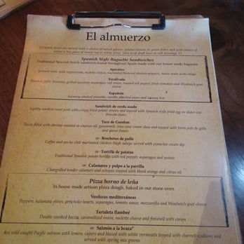 Barra Fion - $12 dollar lunch features include 5oz wine or 6oz local draft - Spanish Near Me - Burlington, Ontario Barra Fion - $12 dollar lunch features include 5oz wine or 6oz local draft - Spanish Near Me - Burlington, Ontario