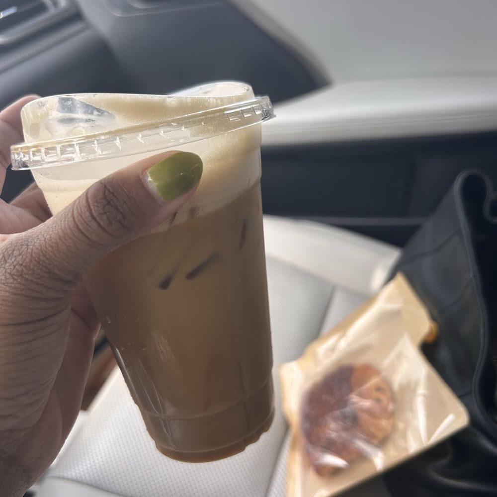 iced cracker jack latte 10/10 & chocolate croissant 7/10 iced cracker jack latte 10/10 & chocolate croissant 7/10