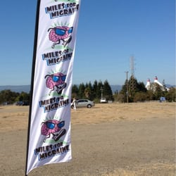 Miles for migraine logo/flag