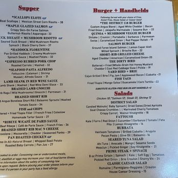 District 118 Kitchen and Bar - Equally as impressive food menu - New American Near Me - Newton, Massachusetts