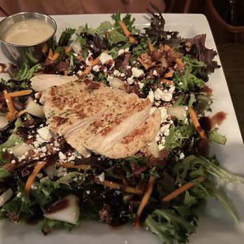 The Mystic Kitchen & Tasting Room - Mystic Salad with Chicken - Cocktail Bars Near Me - Bloomington, Illinois