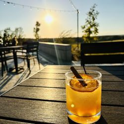 Spencer Manor Winery - Black Widow Siesta cocktail (Madre Mezcal, blackberry purée, honey syrup, lemon, orange bitters, tonic)