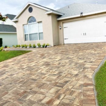 Sunshine Brick Pavers - New pavers on driveway and walkway - Masonry/Concrete Near Me - Winter Garden, Florida