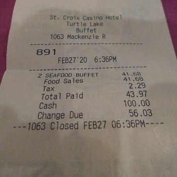 Turtle Lake Buffet - Final tab for 2 people - what a deal! - Buffets Near Me - Turtle Lake, Wisconsin Turtle Lake Buffet - Final tab for 2 people - what a deal! - Buffets Near Me - Turtle Lake, Wisconsin