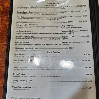 Asahi Grill - Breakfast & Brunch Near Me - Honolulu, Hawaii