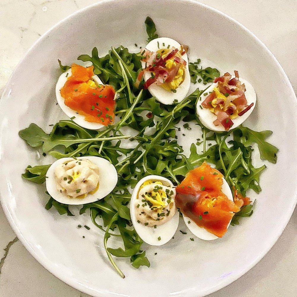Maison Cheryl - Deviled Eggs Three Ways - French Near Me - Arlington, Virginia