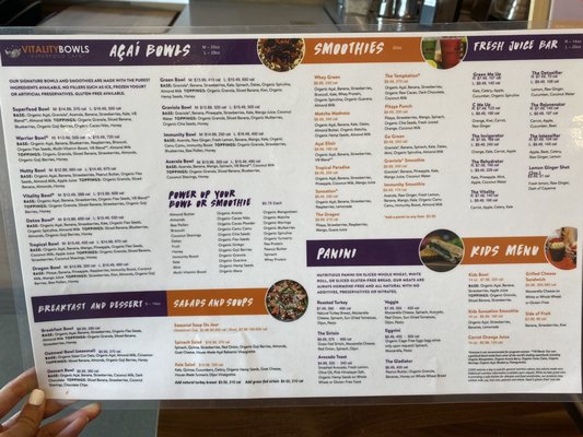 Menu photo 2 Vitality Bowls San Jose, CA Menu photo 2 Vitality Bowls San Jose, CA