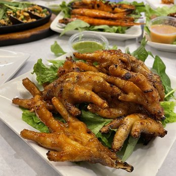 Bien Hen Restaurant - Grilled and fried chicken feet, so so good and goes great with beer - Seafood Near Me - Westminster, California