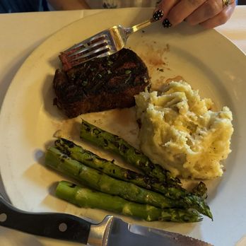 740 Front - 10 oz. Bison Filet with asparagus - Seafood Near Me - Louisville, Colorado