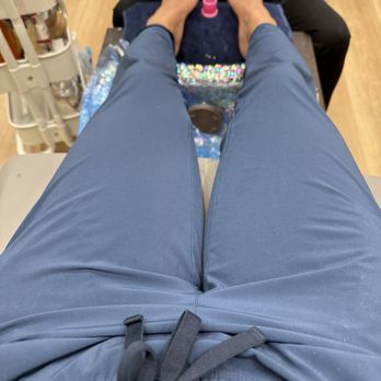 MOI Nails Studio - My blue jump suit covered in nail dust specks (I just came for a regular pedicure with no filing! None of those nail dust specks are mine!!) - Nail Salons Near Me - Los Angeles, California MOI Nails Studio - My blue jump suit covered in nail dust specks (I just came for a regular pedicure with no filing! None of those nail dust specks are mine!!) - Nail Salons Near Me - Los Angeles, California